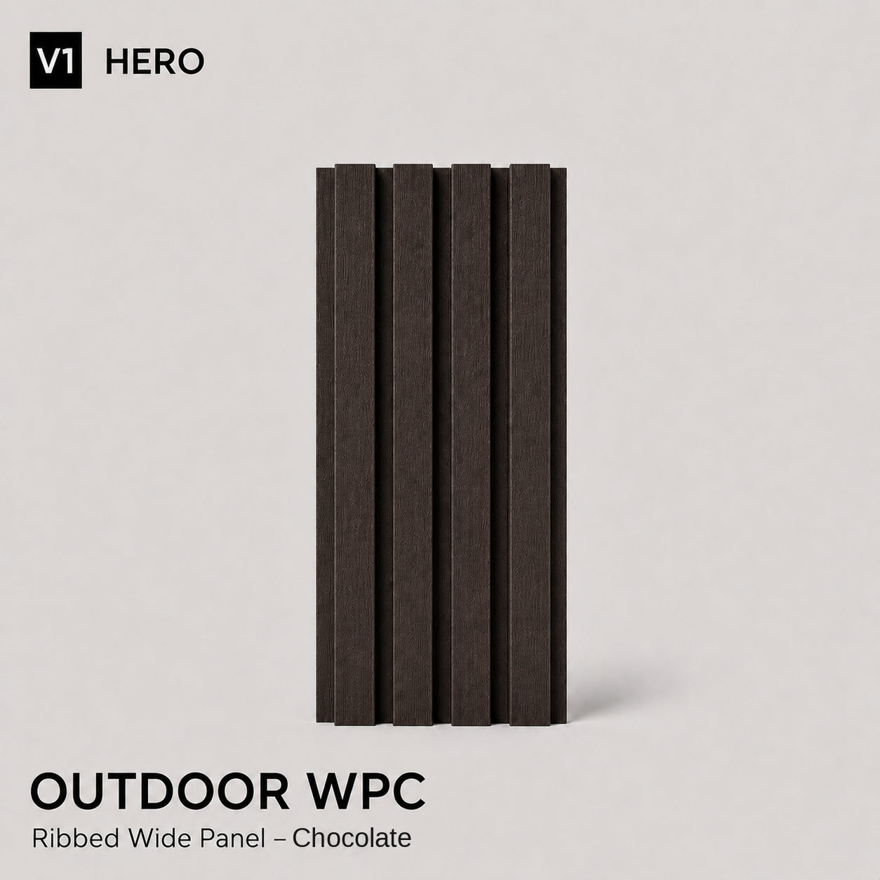 WPC بديل خشب جداري مضلع وجهين